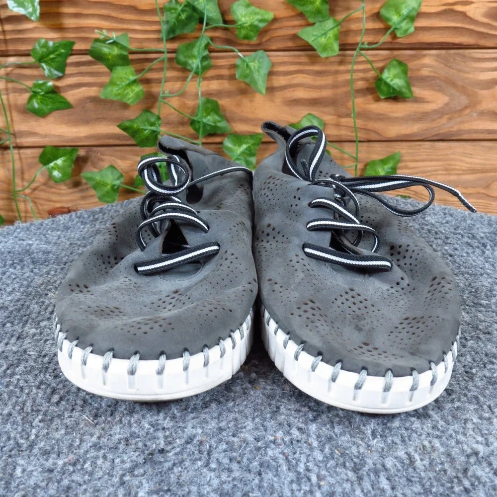 Eric Michael Annie Women Fashion Sneaker Size 37 Walking Travel Grey Suede